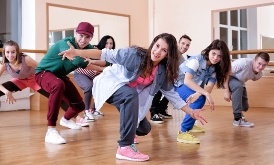 A group of contemporary dancers