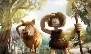 A caveman and his warthog from the film Early Man