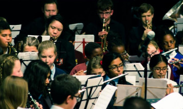Students from Harrow Music Service's Band Festival